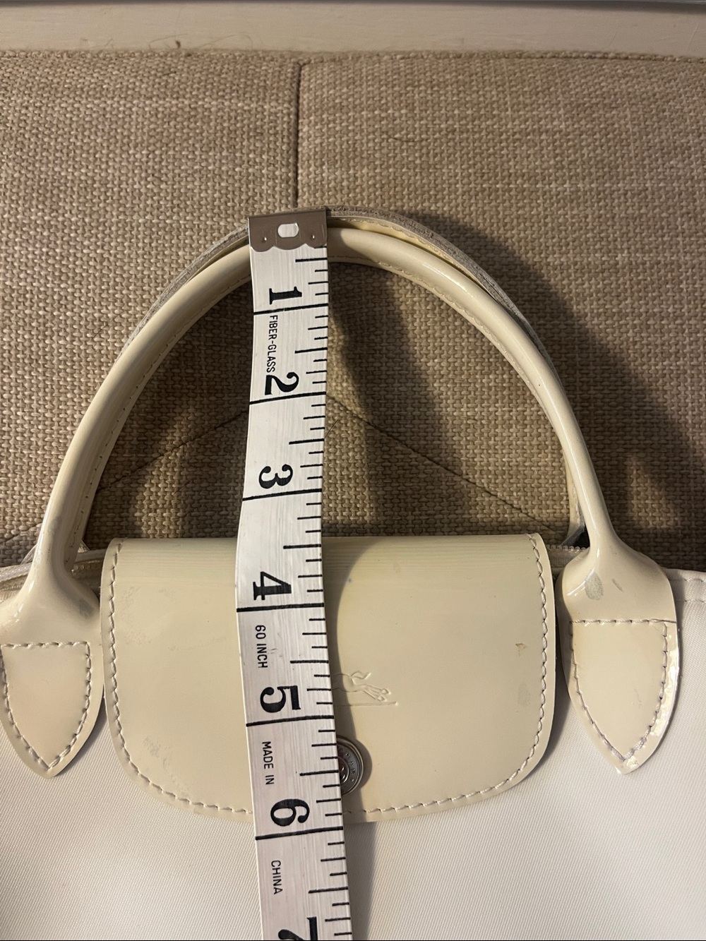 Longchamp Cream Le Pilage Handbag - Picture 12 of 13